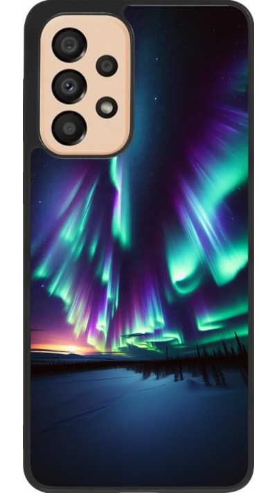 Samsung Galaxy A33 5G Case Hülle - Silikon schwarz Funkelndes Nordlicht