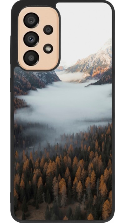 Samsung Galaxy A33 5G Case Hülle - Silikon schwarz Autumn 22 forest lanscape