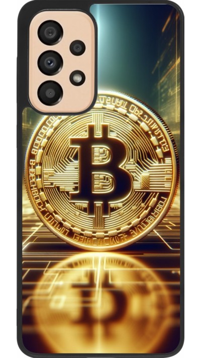 Samsung Galaxy A33 5G Case Hülle - Silikon schwarz Bitcoin Stehen