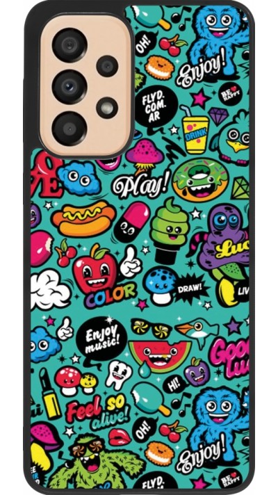 Samsung Galaxy A33 5G Case Hülle - Silikon schwarz Cartoons old school