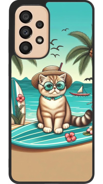 Samsung Galaxy A33 5G Case Hülle - Silikon schwarz Chat Surf Stil