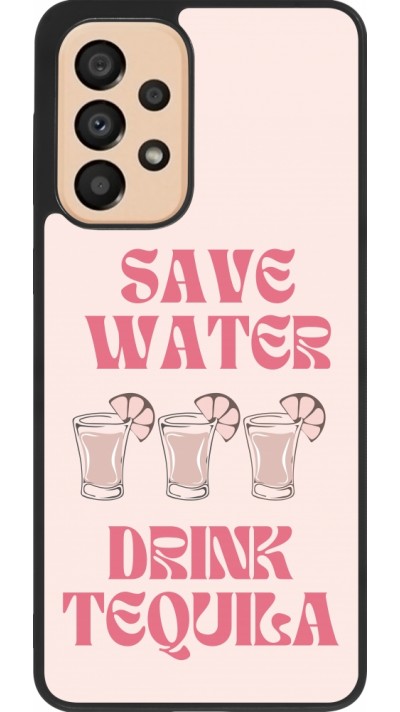 Samsung Galaxy A33 5G Case Hülle - Silikon schwarz Cocktail Save Water Drink Tequila