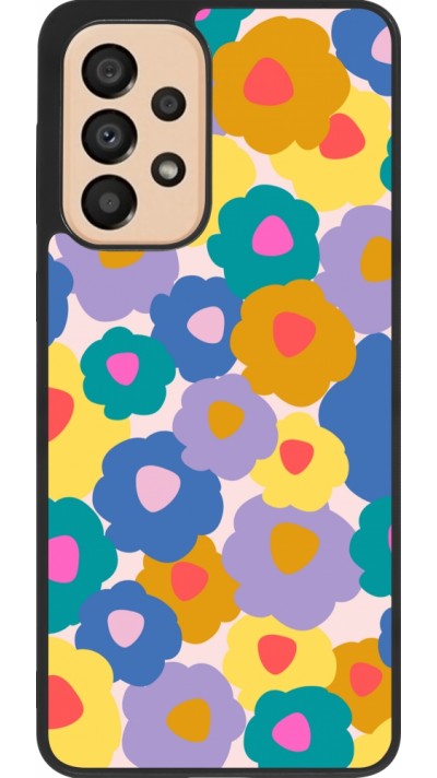 Samsung Galaxy A33 5G Case Hülle - Silikon schwarz Easter 2024 flower power