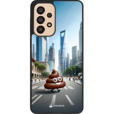 Samsung Galaxy A33 5G Case Hülle - Silikon schwarz Kackhaufen Emoji Spaziergang