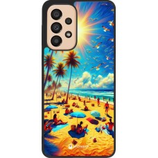 Samsung Galaxy A33 5G Case Hülle - Silikon schwarz Sommer Paradies Farbe