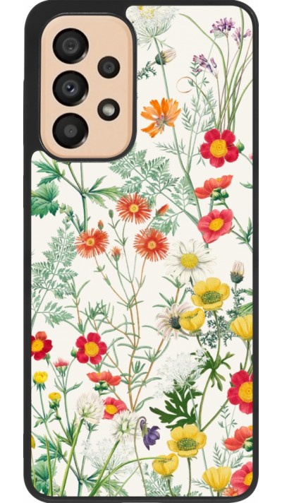 Samsung Galaxy A33 5G Case Hülle - Silikon schwarz Flora Botanical Wildlife