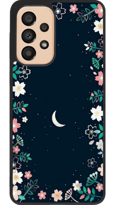 Hülle Samsung Galaxy A33 5G - Silikon schwarz Flowers space