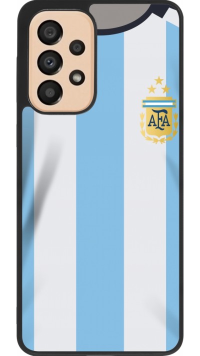 Samsung Galaxy A33 5G Case Hülle - Silikon schwarz Argentinien 2022 personalisierbares Fussballtrikot