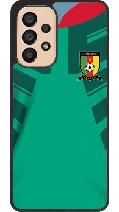 Samsung Galaxy A33 5G Case Hülle - Silikon schwarz Kamerun 2022 personalisierbares Fussballtrikot