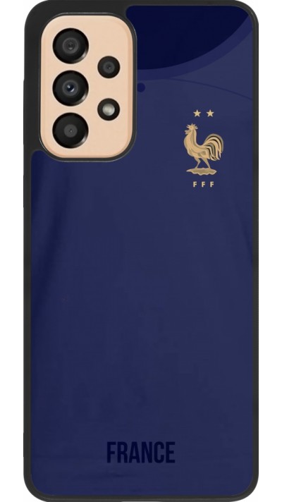 Samsung Galaxy A33 5G Case Hülle - Silikon schwarz Frankreich 2022 personalisierbares Fussballtrikot