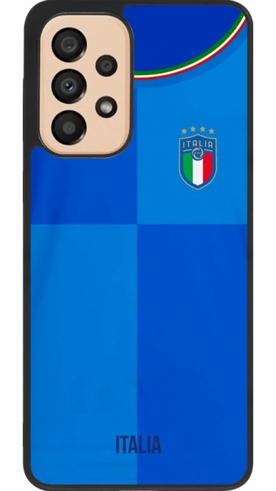 Samsung Galaxy A33 5G Case Hülle - Silikon schwarz Italien 2022 personalisierbares Fußballtrikot