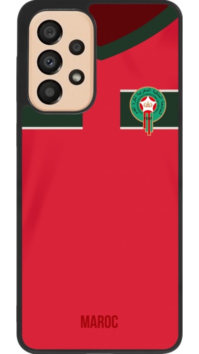 Samsung Galaxy A33 5G Case Hülle - Silikon schwarz Marokko 2022 personalisierbares Fussballtrikot