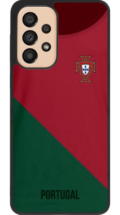 Samsung Galaxy A33 5G Case Hülle - Silikon schwarz Fussballtrikot Portugal2022