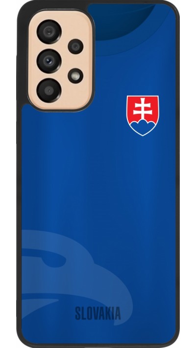 Coque Samsung Galaxy A33 5G - Silicone rigide noir Maillot de football Slovaquie