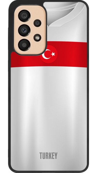 Coque Samsung Galaxy A33 5G - Silicone rigide noir Maillot de football Turquie personnalisable