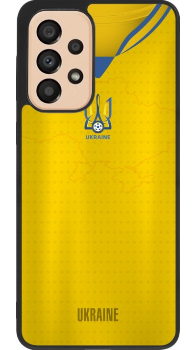 Coque Samsung Galaxy A33 5G - Silicone rigide noir Maillot de football Ukraine