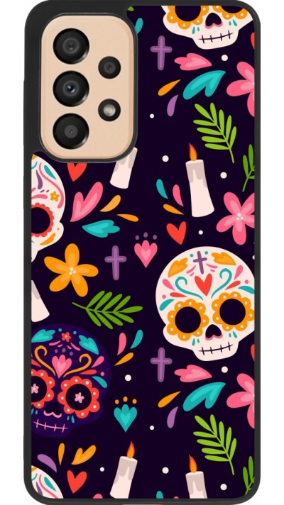 Samsung Galaxy A33 5G Case Hülle - Silikon schwarz Halloween 2023 mexican style