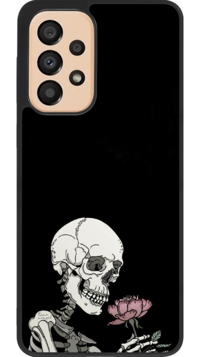 Samsung Galaxy A33 5G Case Hülle - Silikon schwarz Halloween 2023 rose and skeleton