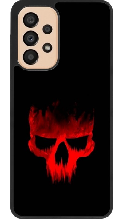 Samsung Galaxy A33 5G Case Hülle - Silikon schwarz Halloween 2023 scary skull