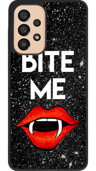 Samsung Galaxy A33 5G Case Hülle - Silikon schwarz Halloween 2024 bite me