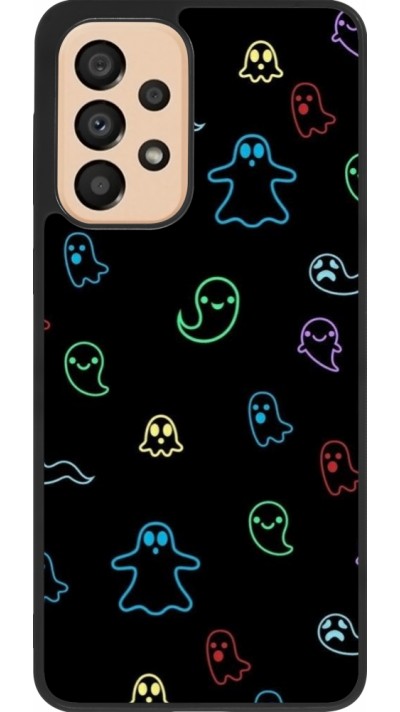 Samsung Galaxy A33 5G Case Hülle - Silikon schwarz Halloween 2024 colorful ghosts