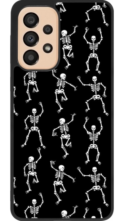 Samsung Galaxy A33 5G Case Hülle - Silikon schwarz Halloween 2024 dancing skeleton