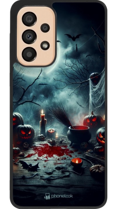 Samsung Galaxy A33 5G Case Hülle - Silikon schwarz Halloween 2024 Dunkler Mond