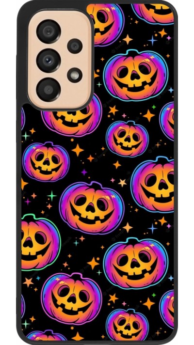 Samsung Galaxy A33 5G Case Hülle - Silikon schwarz Halloween 2024 rainbow pumpkins