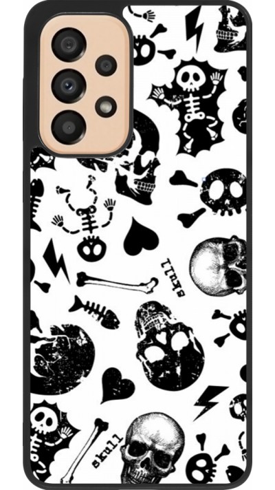 Samsung Galaxy A33 5G Case Hülle - Silikon schwarz Halloween 2024 skeleton mix