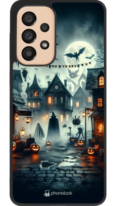 Samsung Galaxy A33 5G Case Hülle - Silikon schwarz Halloween Spukstadt