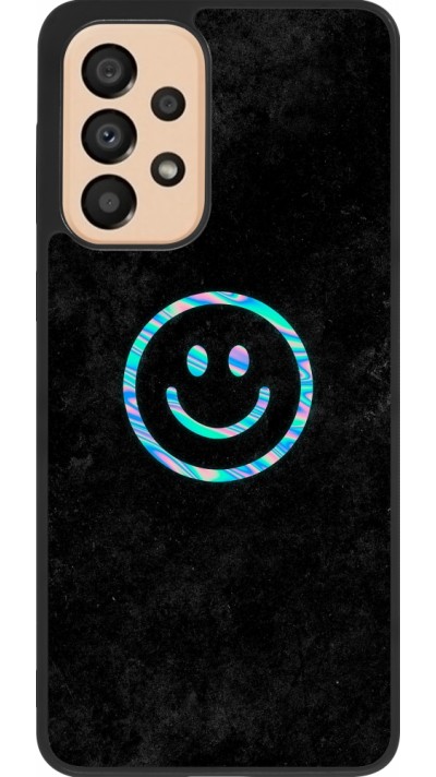 Samsung Galaxy A33 5G Case Hülle - Silikon schwarz Happy smiley irisirt