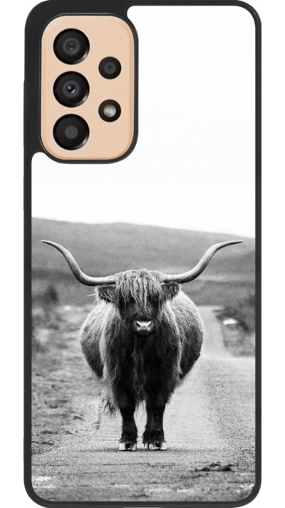 Hülle Samsung Galaxy A33 5G - Silikon schwarz Highland cattle