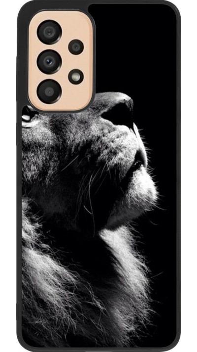 Hülle Samsung Galaxy A33 5G - Silikon schwarz Lion looking up