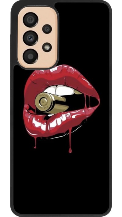 Hülle Samsung Galaxy A33 5G - Silikon schwarz Lips bullet