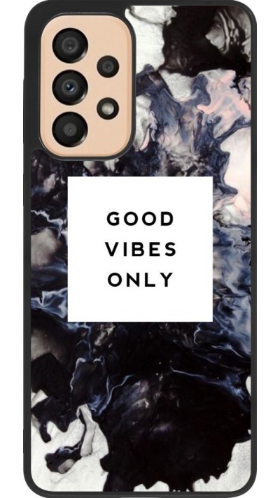 Hülle Samsung Galaxy A33 5G - Silikon schwarz Marble Good Vibes Only