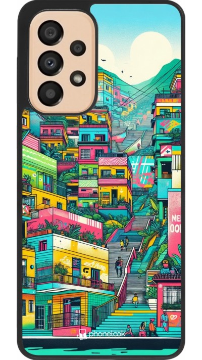 Samsung Galaxy A33 5G Case Hülle - Silikon schwarz Medellin Comuna 13 Kunst