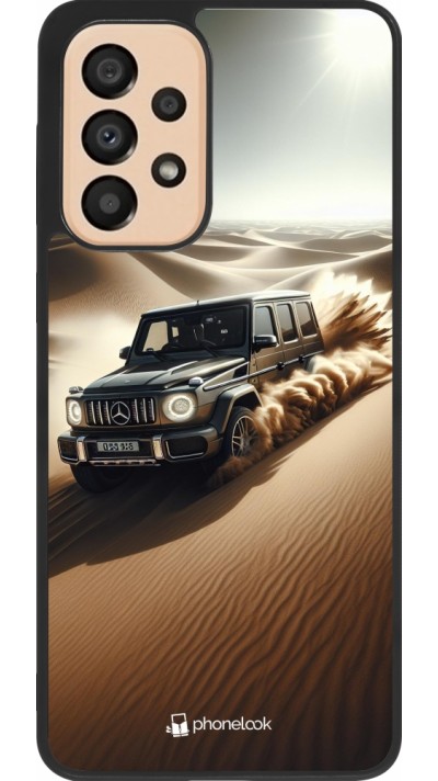 Samsung Galaxy A33 5G Case Hülle - Silikon schwarz Mercedes G Drift Wueste