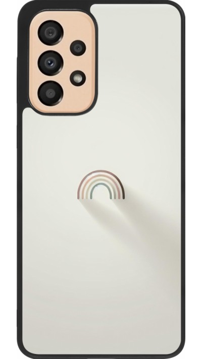 Samsung Galaxy A33 5G Case Hülle - Silikon schwarz Mini Regenbogen Minimal