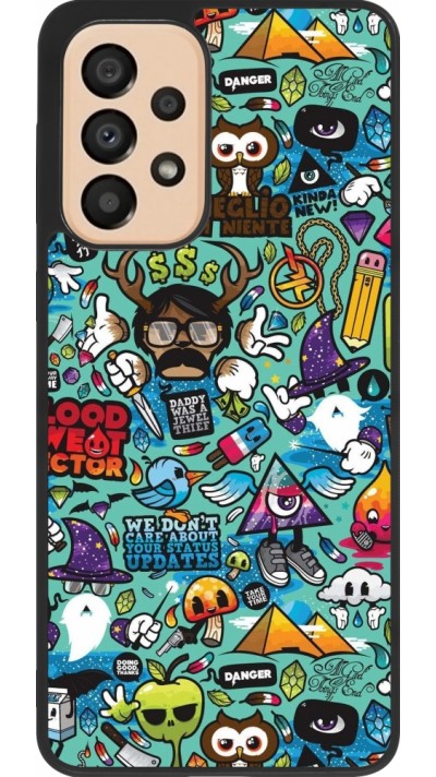 Samsung Galaxy A33 5G Case Hülle - Silikon schwarz Mixed Cartoons Turquoise