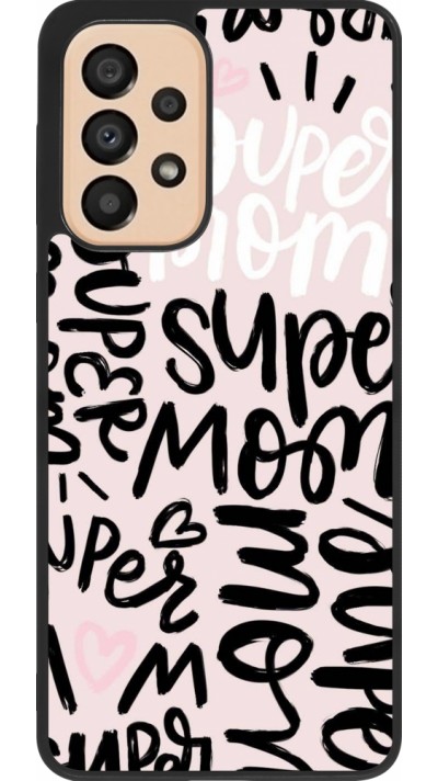 Samsung Galaxy A33 5G Case Hülle - Silikon schwarz Mom 2024 Super mom