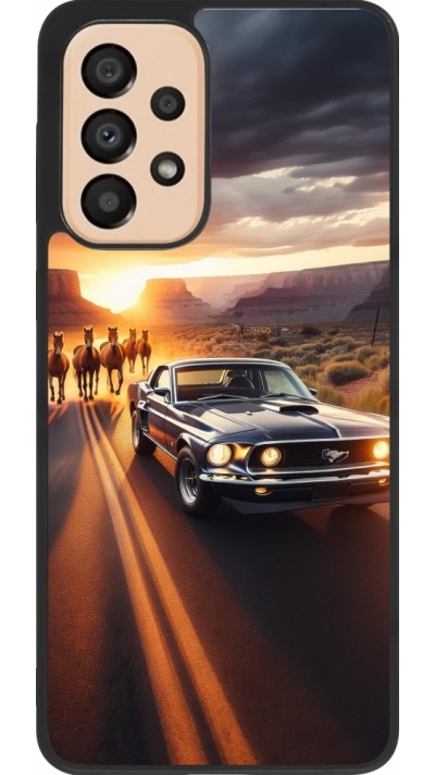 Samsung Galaxy A33 5G Case Hülle - Silikon schwarz Mustang 69 Grand Canyon