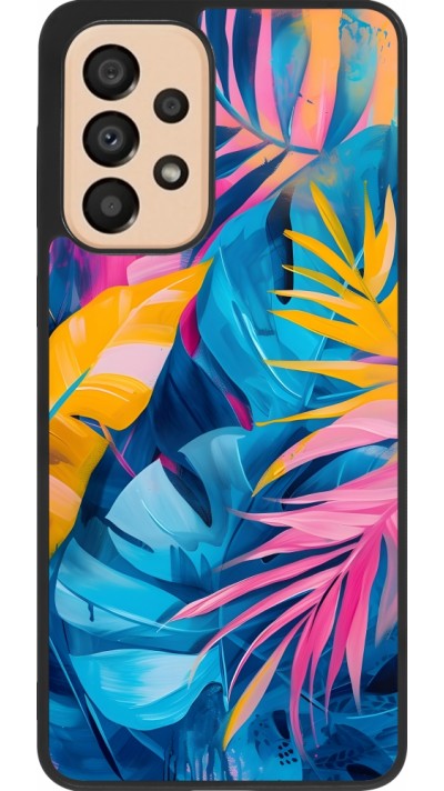 Samsung Galaxy A33 5G Case Hülle - Silikon schwarz Palms Blue