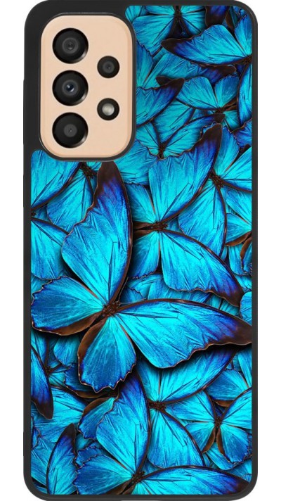 Hülle Samsung Galaxy A33 5G - Silikon schwarz Papillon bleu