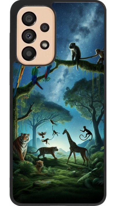 Samsung Galaxy A33 5G Case Hülle - Silikon schwarz Paradies der exotischen Tiere