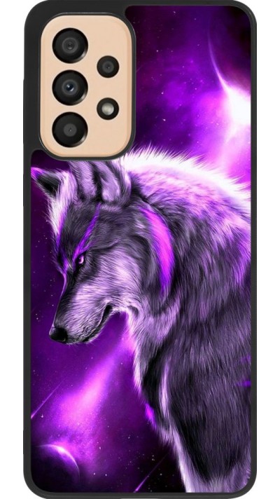 Hülle Samsung Galaxy A33 5G - Silikon schwarz Purple Sky Wolf