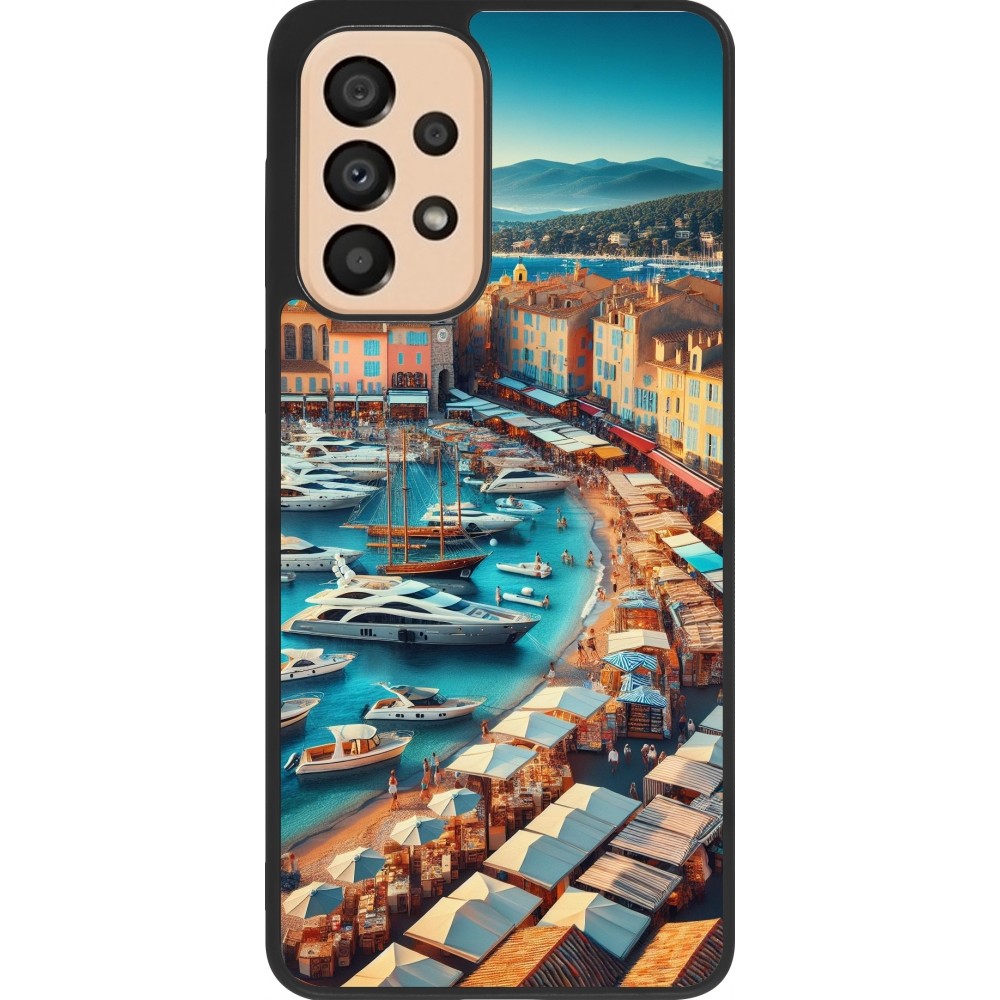 Samsung Galaxy A33 5G Case Hülle - Silikon schwarz Saint-Tropez Strand