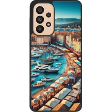 Samsung Galaxy A33 5G Case Hülle - Silikon schwarz Saint-Tropez Strand