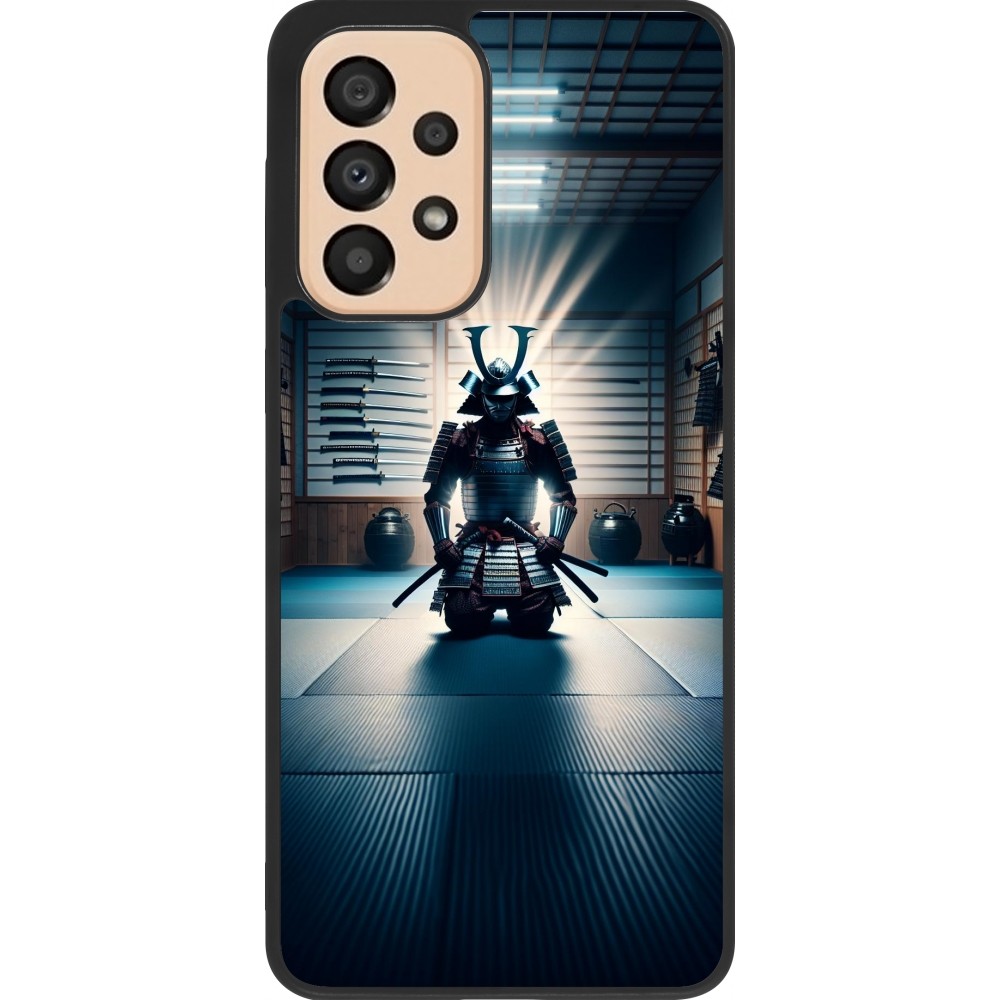 Samsung Galaxy A33 5G Case Hülle - Silikon schwarz Samurai im Gebet