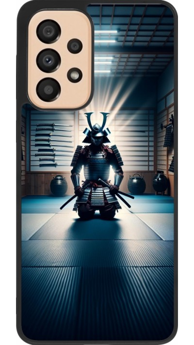 Samsung Galaxy A33 5G Case Hülle - Silikon schwarz Samurai im Gebet