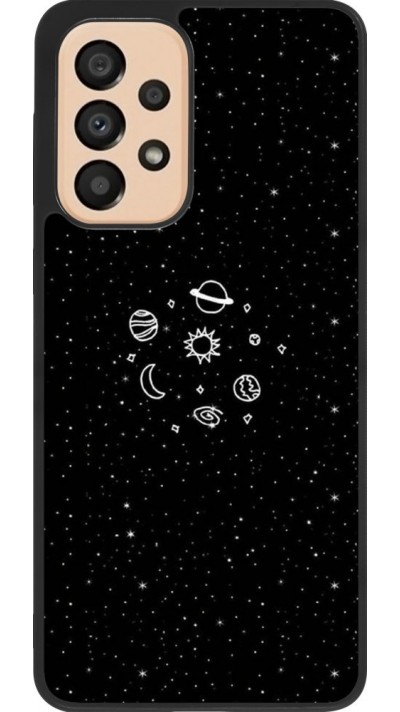 Hülle Samsung Galaxy A33 5G - Silikon schwarz Space Doodle